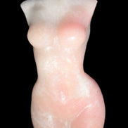 Pink Opal hand-carved woman's torso goddess 38*80mm 134.7g in sunlight