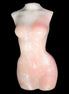 Pink Opal hand-carved woman's torso goddess 38*80mm 134.7g in sunlight