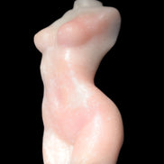 Pink Opal hand-carved woman's torso goddess 38*80mm 134.7g in sunlight