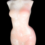 Pink Opal hand-carved woman's torso goddess 38*80mm 134.7g in sunlight