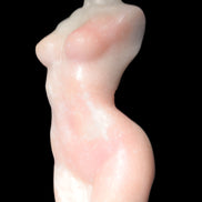 Pink Opal hand-carved woman's torso goddess 38*80mm 134.7g in sunlight