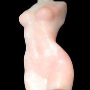 Pink Opal hand-carved woman's torso goddess 38*80mm 134.7g in sunlight