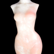 Pink Opal hand-carved woman's torso goddess 38*80mm 134.7g in sunlight