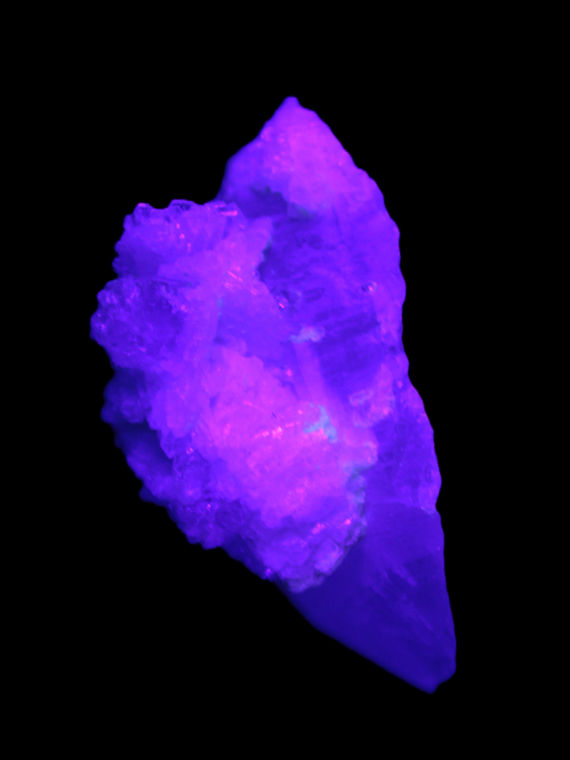 Pink Tourmaline on Albite Feldspar from Afghanistan 17g in UV light