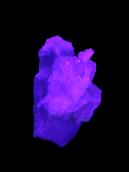 Pink Tourmaline on Albite Feldspar from Afghanistan 17g in UV light