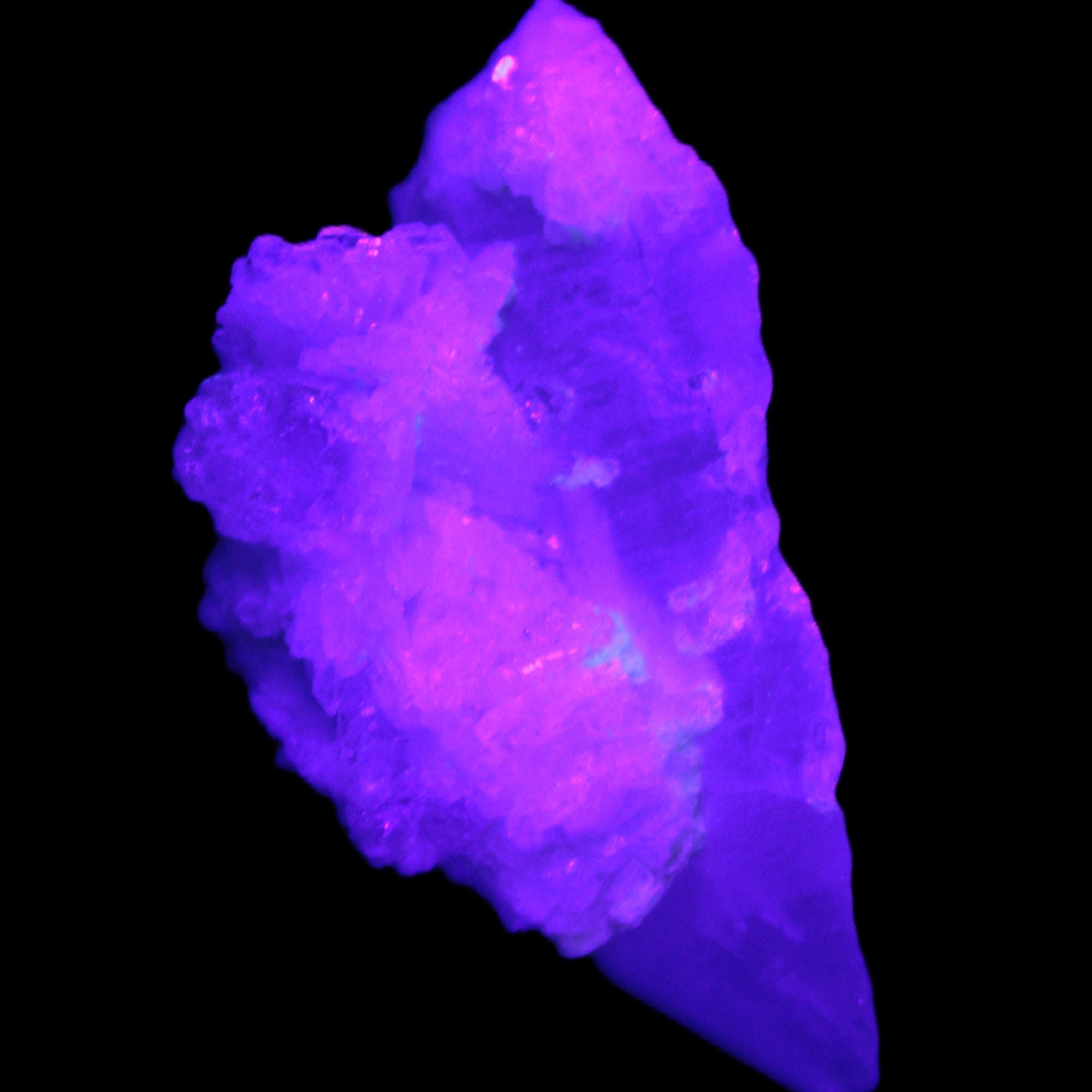 Pink Tourmaline on Albite Feldspar from Afghanistan 17g in UV light - Rocks and Things Store