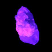 Pink Tourmaline on Albite Feldspar from Afghanistan 17g in UV light - Rocks and Things Store