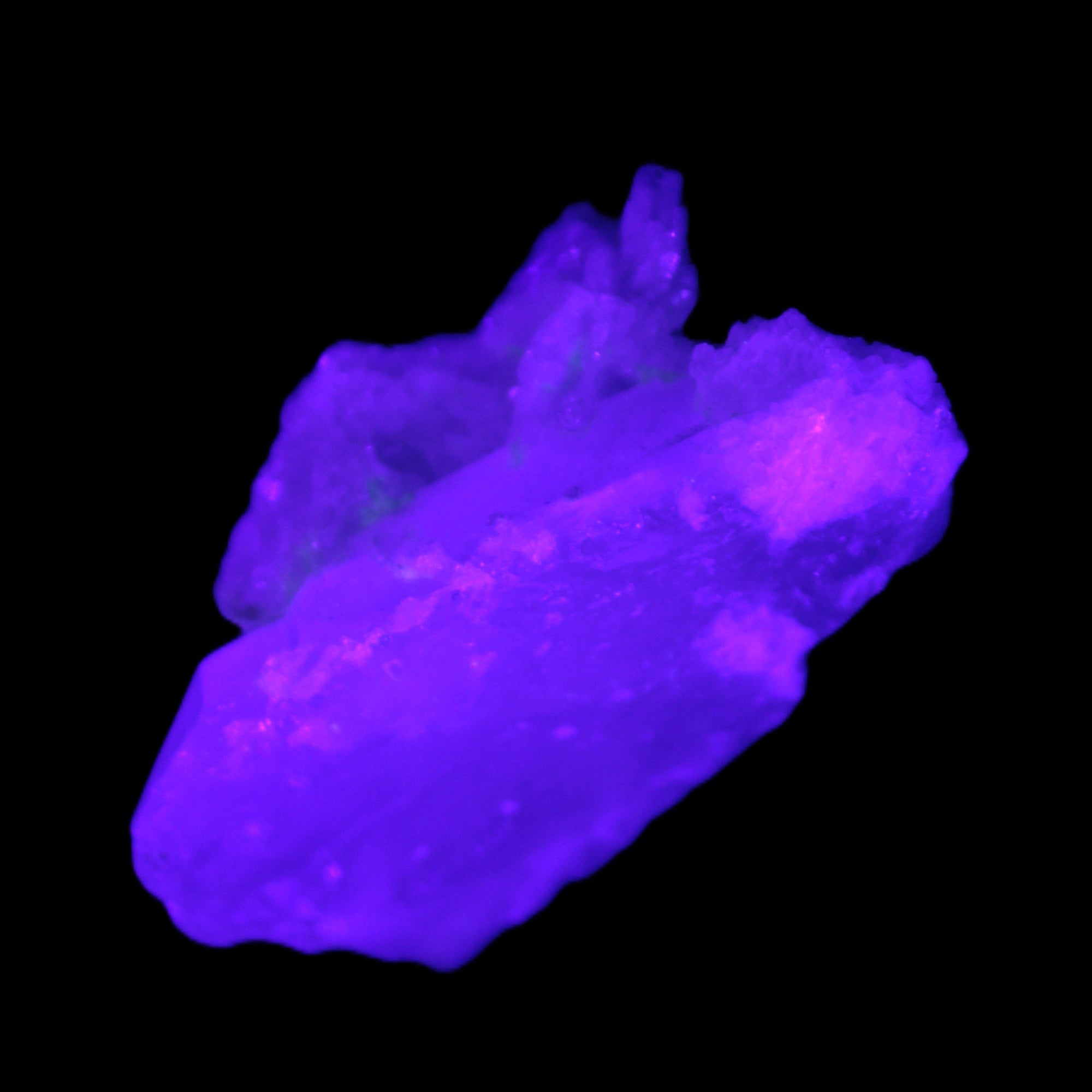 Pink Tourmaline on Albite Feldspar from Afghanistan 17g in UV light - Rocks and Things Store