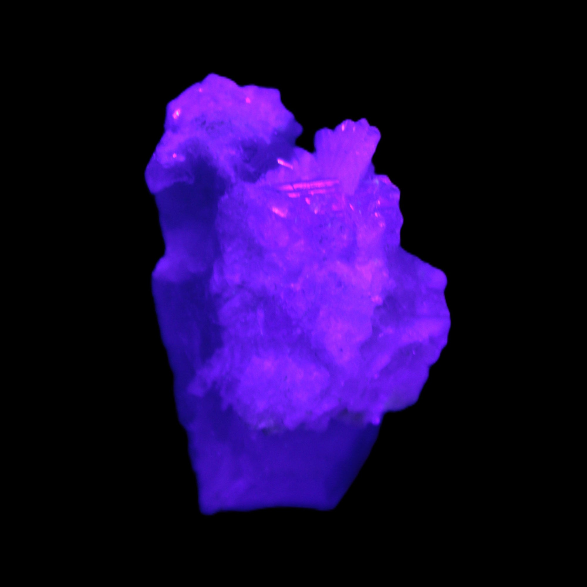 Pink Tourmaline on Albite Feldspar from Afghanistan 17g in UV light - Rocks and Things Store