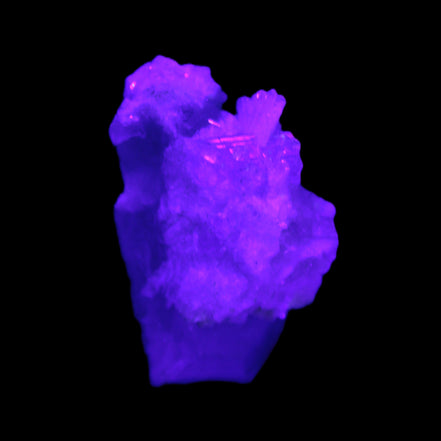 Pink Tourmaline on Albite Feldspar from Afghanistan 17g in UV light - Rocks and Things Store