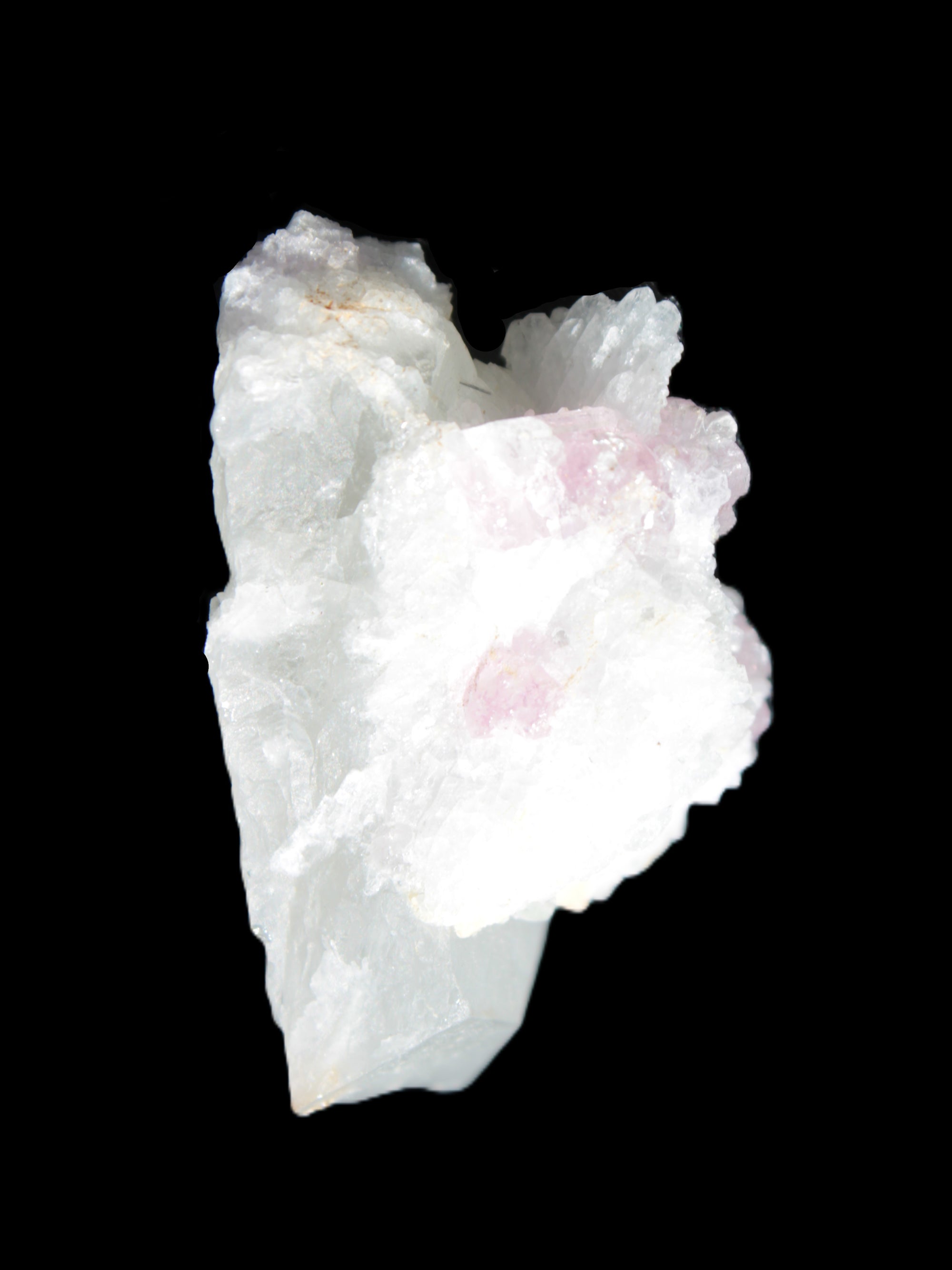 Pink Tourmaline on Albite Feldspar from Afghanistan 17g in sunlight
