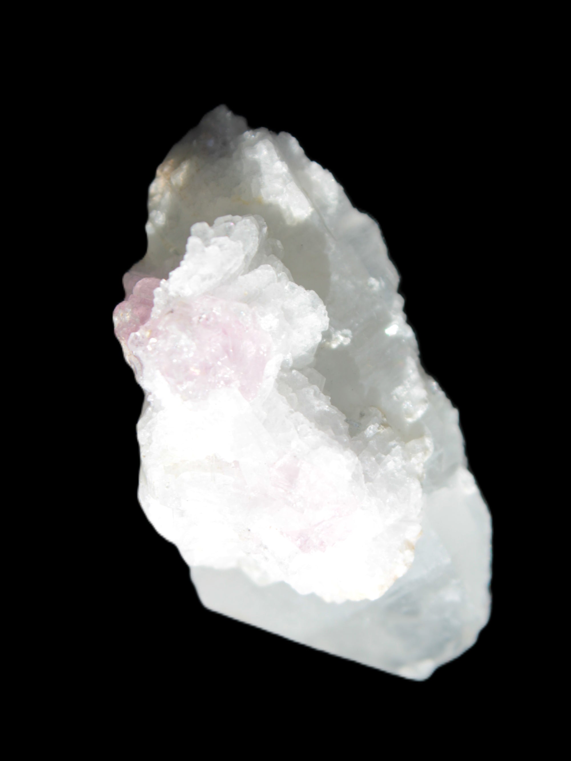 Pink Tourmaline on Albite Feldspar from Afghanistan 17g in sunlight