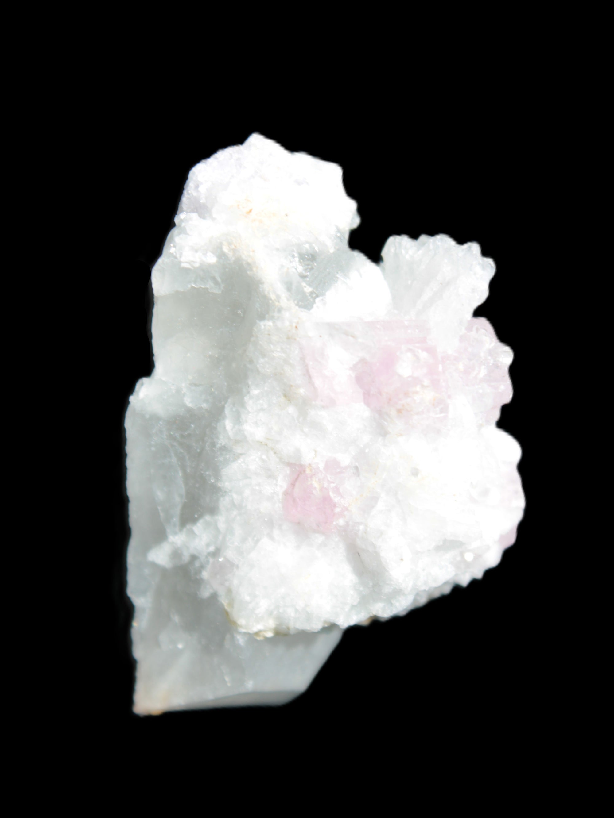 Pink Tourmaline on Albite Feldspar from Afghanistan 17g in sunlight