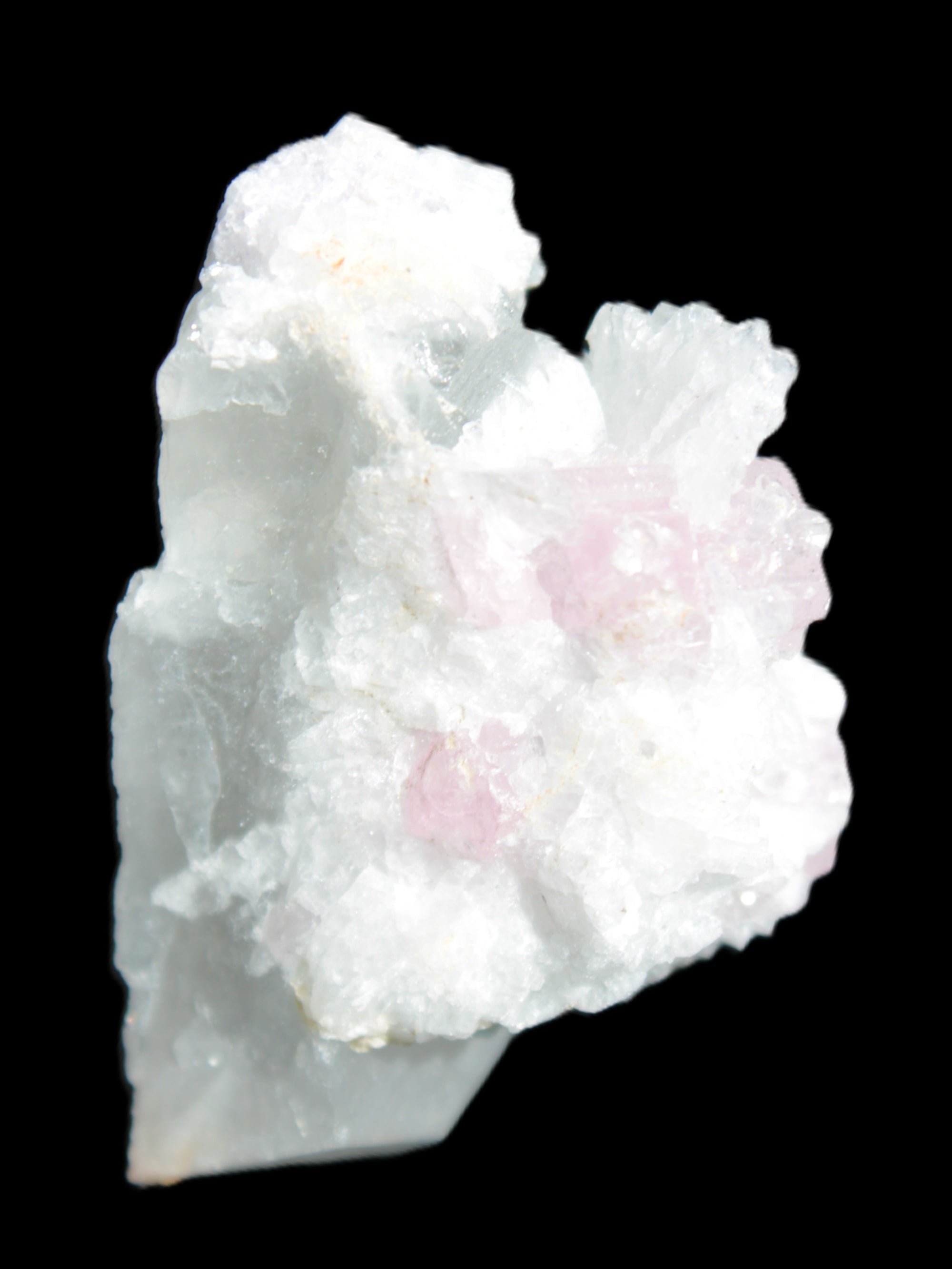 Pink Tourmaline on Albite Feldspar from Afghanistan 17g in sunlight