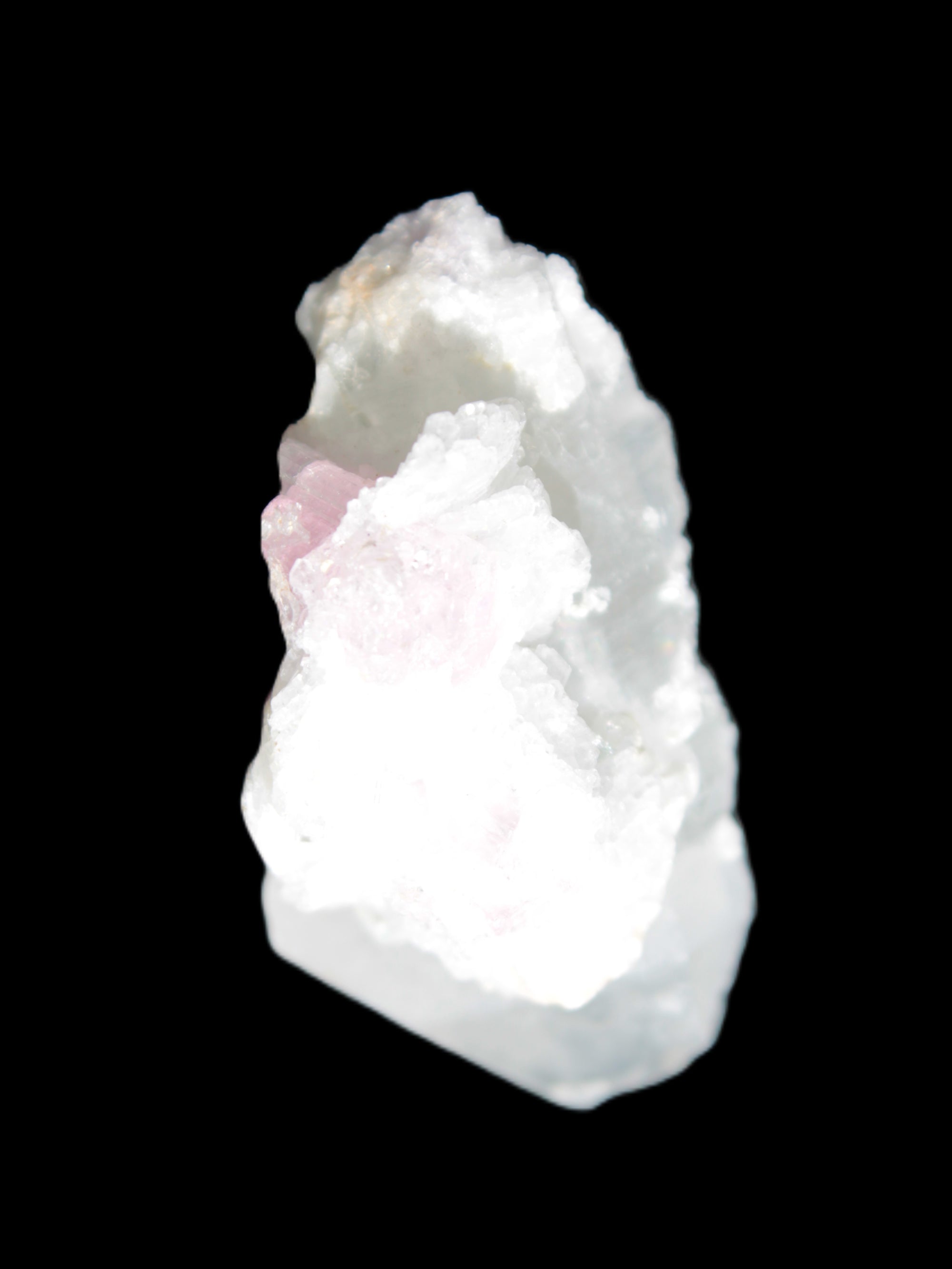 Pink Tourmaline on Albite Feldspar from Afghanistan 17g in sunlight