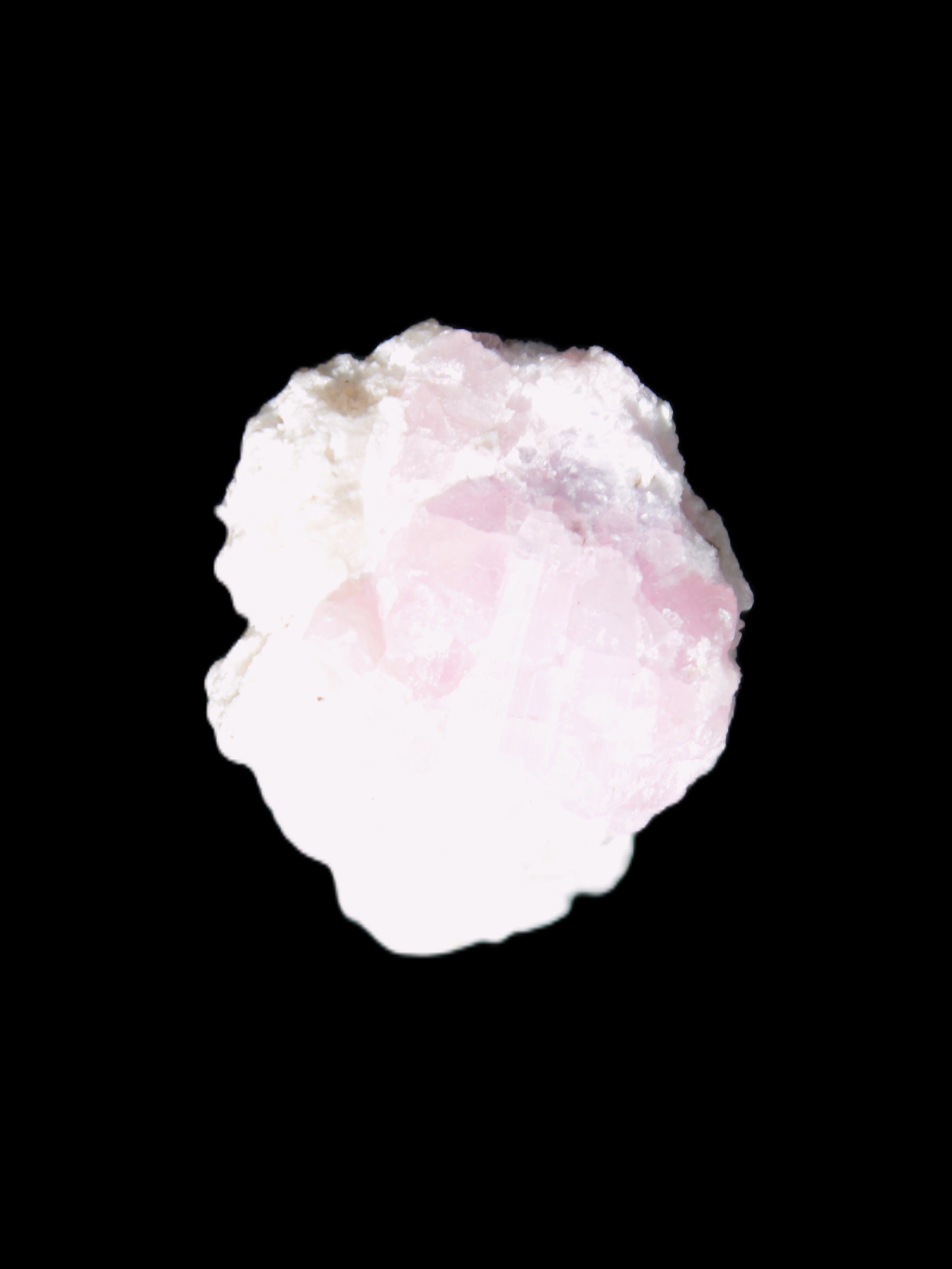 Pink Tourmaline on Albite Feldspar from Afghanistan 17g in sunlight