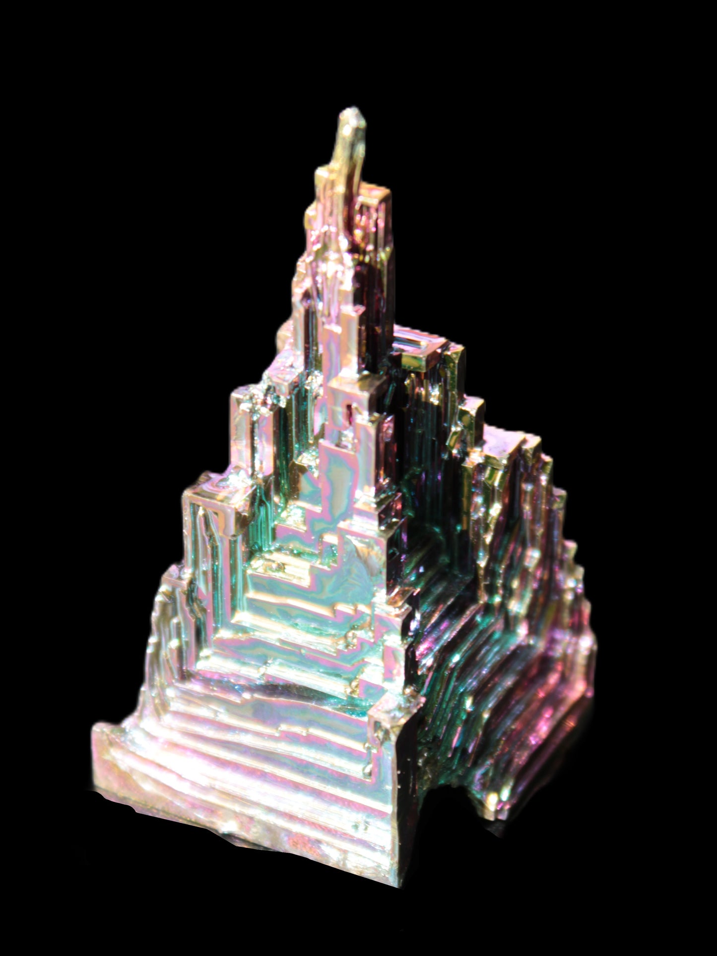 Bismuth crystal castle 28*56mm 78g