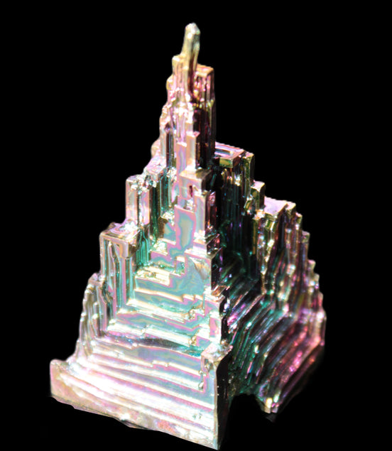 Bismuth crystal castle 28*56mm 78g