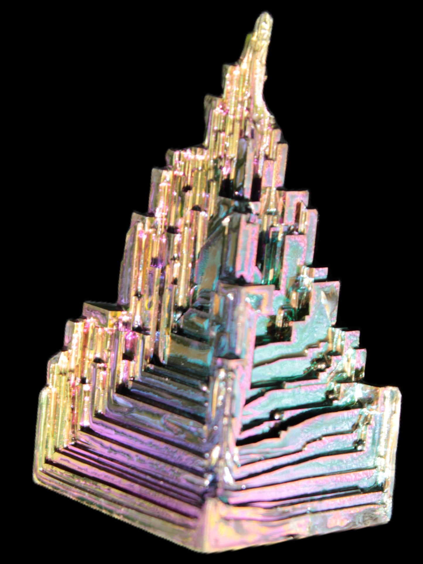 Bismuth crystal castle 28*56mm 78g