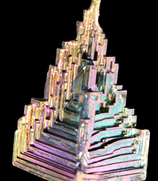 Bismuth crystal castle 28*56mm 78g