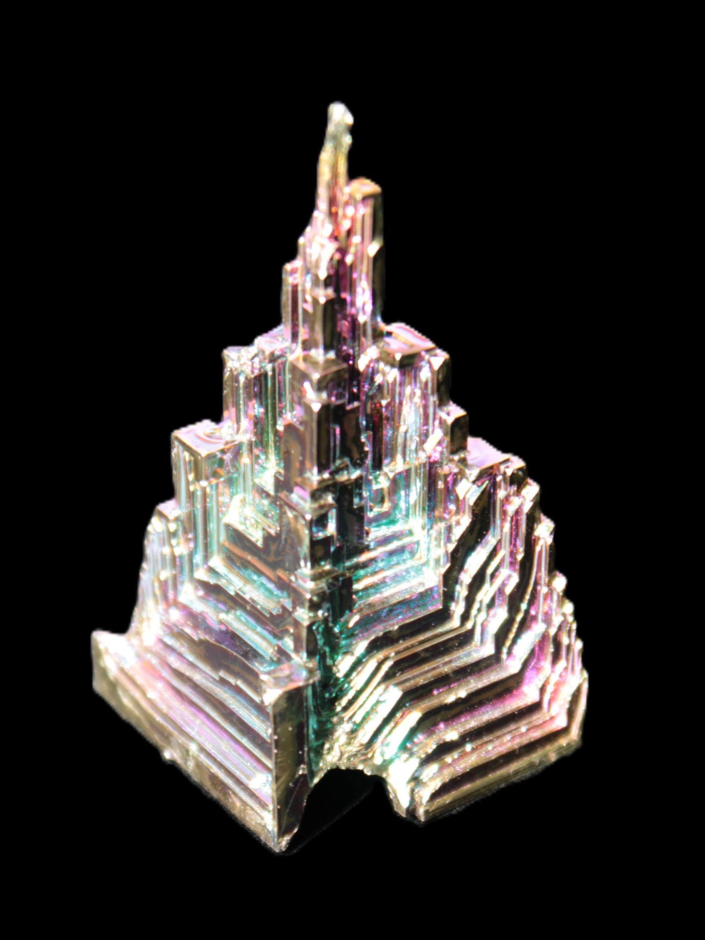 Bismuth crystal castle 28*56mm 78g