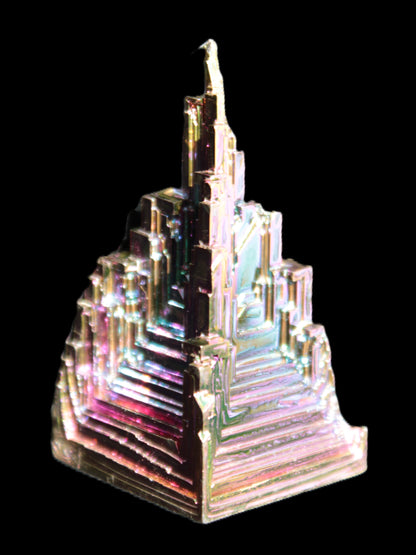 Bismuth crystal castle 28*56mm 78g