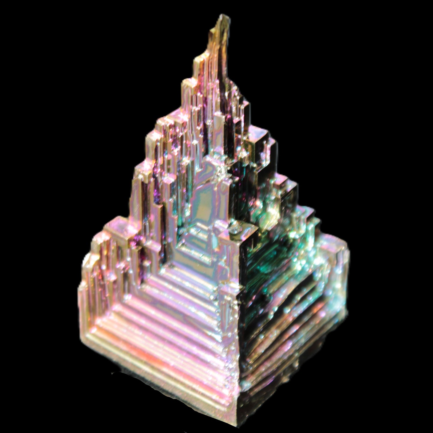 Bismuth crystal castle 28*56mm 78g