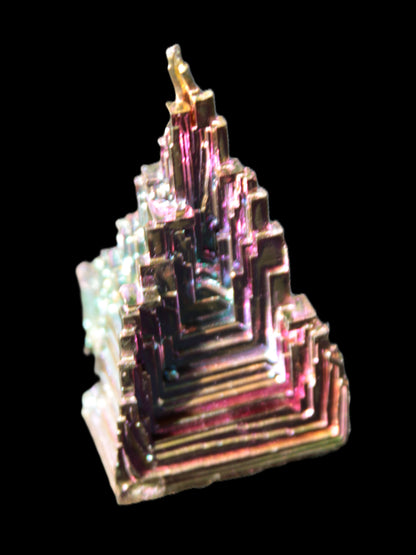 Bismuth crystal castle 28*56mm 78g