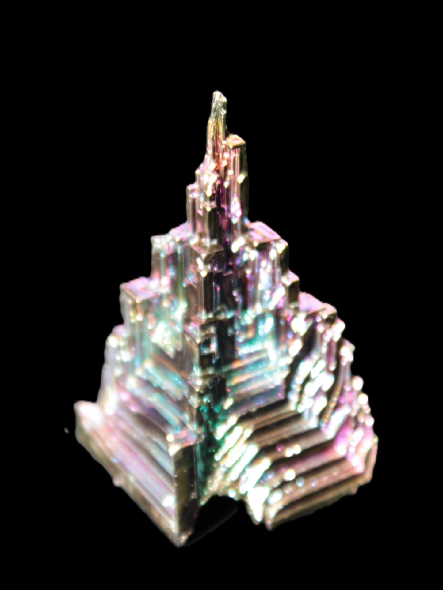 Bismuth crystal castle 28*56mm 78g