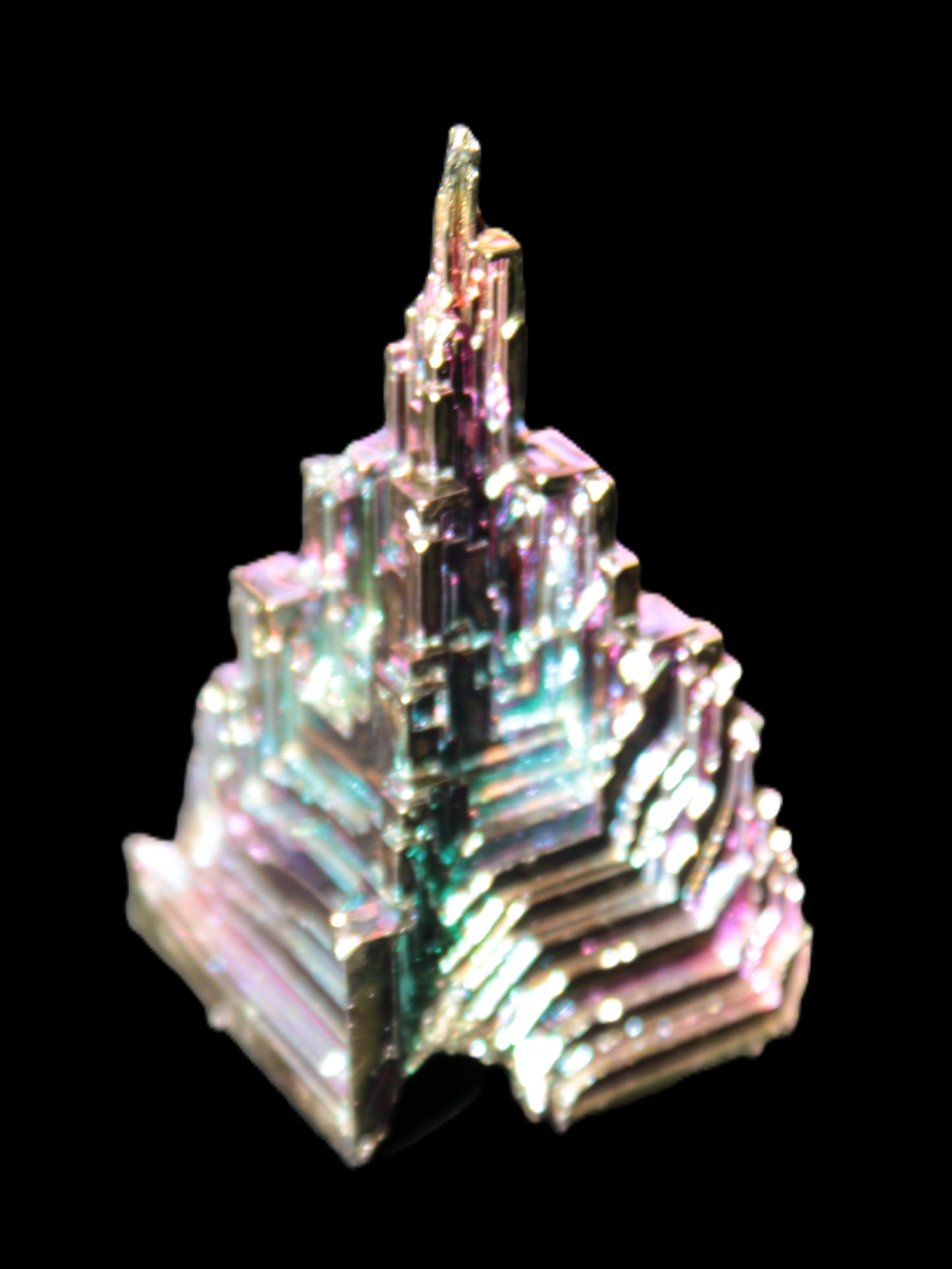 Bismuth crystal castle 28*56mm 78g