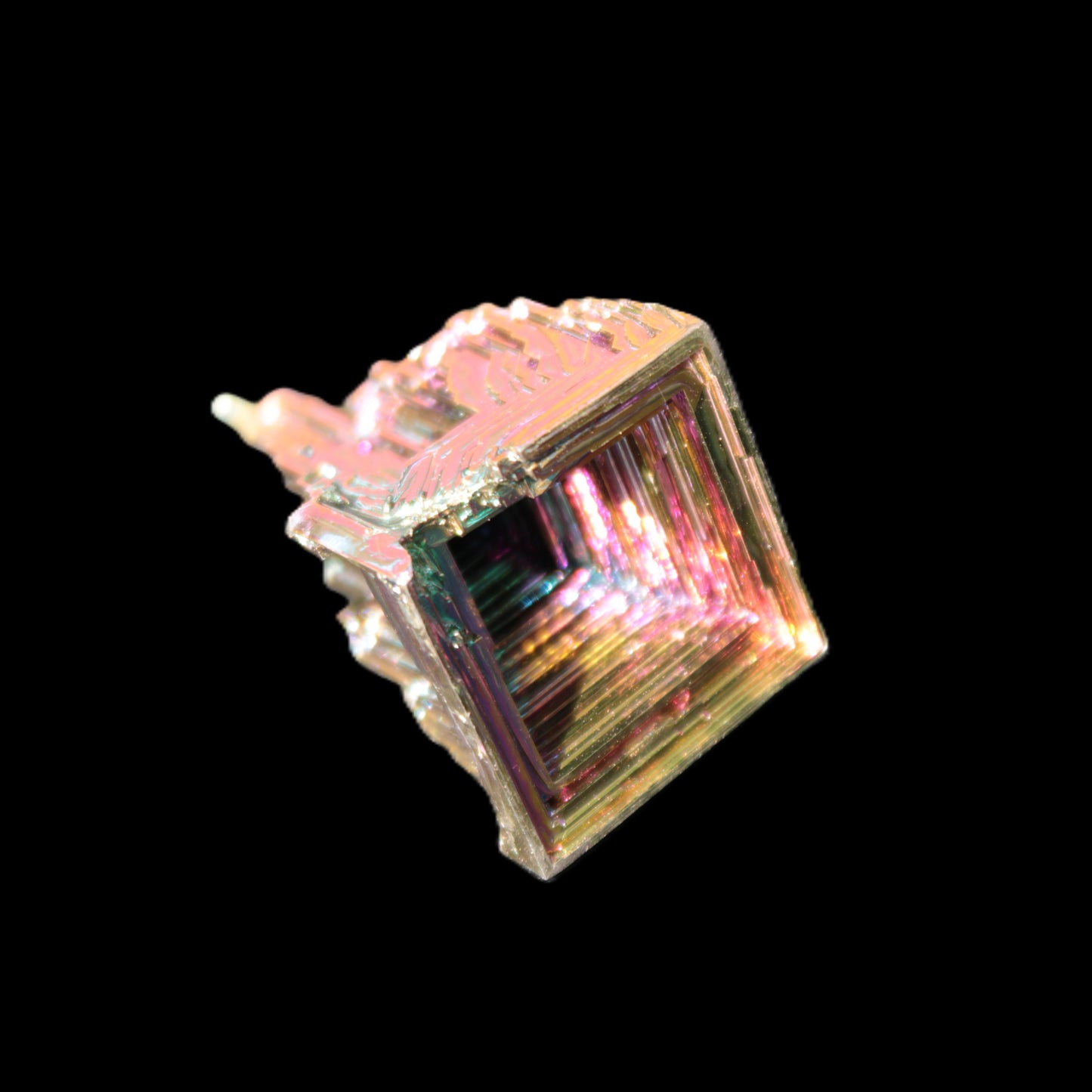 Bismuth crystal castle 28*56mm 78g