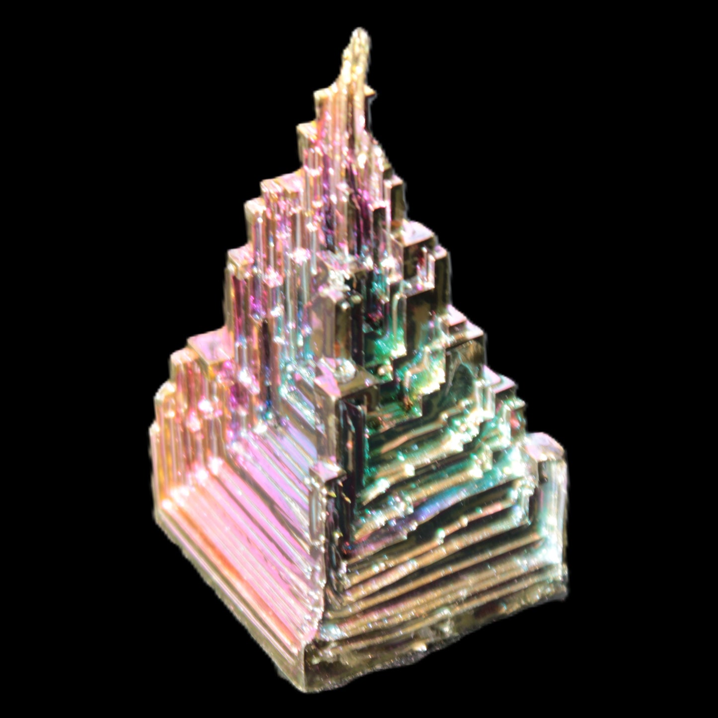 Bismuth crystal castle 28*56mm 78g