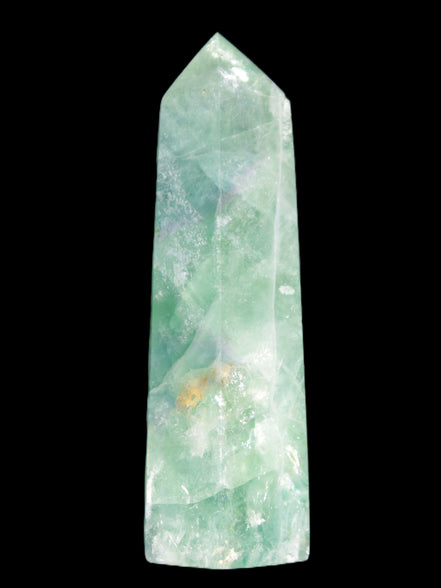 Green and Blue Fluorite obelisk 30*35*112mm 250g in sunlight - Rocks and Things Store