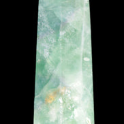 Green and Blue Fluorite obelisk 30*35*112mm 250g in sunlight - Rocks and Things Store