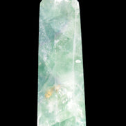 Green and Blue Fluorite obelisk 30*35*112mm 250g in sunlight - Rocks and Things Store