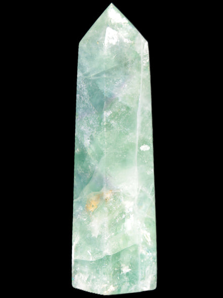 Green and Blue Fluorite obelisk 30*35*112mm 250g in sunlight - Rocks and Things Store