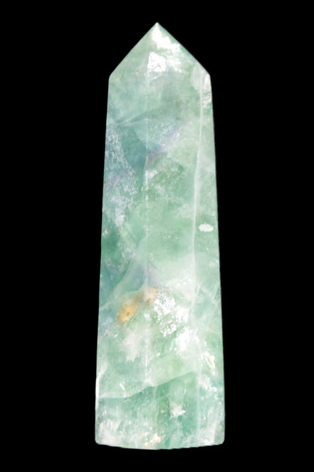 Green and Blue Fluorite obelisk 30*35*112mm 250g