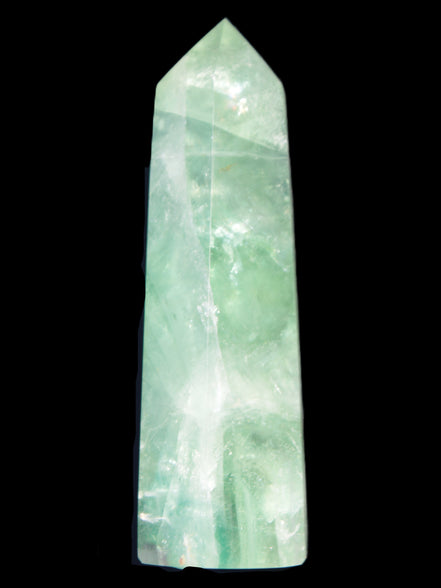 Green and Blue Fluorite obelisk 30*35*112mm 250g