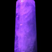 Green and Blue Fluorite obelisk 30*35*112mm 250g in UV light - Rocks and Things Store