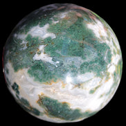 Ocean Moss Agate sphere 70mm 606g in sunlight