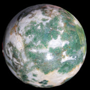 Ocean Moss Agate sphere 70mm 606g in sunlight