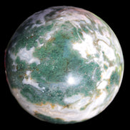 Ocean Moss Agate sphere 70mm 606g in sunlight