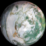 Ocean Moss Agate sphere 70mm 606g in sunlight