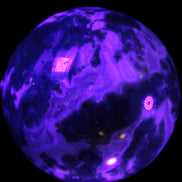 Ocean Moss Agate sphere 70mm 606g in UV light