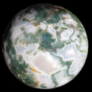 Ocean Moss Agate sphere 70mm 606g in sunlight