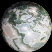 Ocean Moss Agate sphere 70mm 606g in sunlight