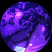 Ocean Moss Agate sphere 70mm 606g in UV light