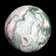 Ocean Moss Agate sphere 70mm 606g in sunlight