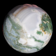 Ocean Moss Agate sphere 70mm 606g in sunlight