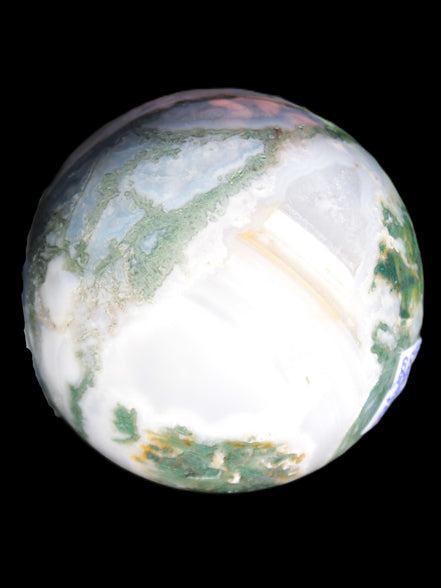 Ocean Moss Agate sphere 70mm 606g in sunlight